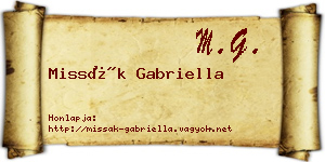 Missák Gabriella névjegykártya